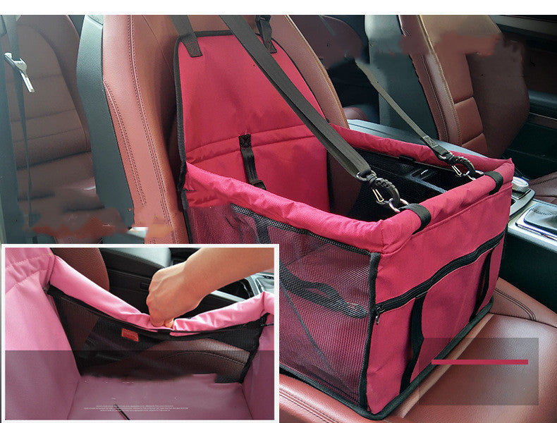 Basket Buckle With Cat And Dog Bag, Pet Car Seat, Anti-dirty Seat, Thickened Corgi Cushion Box Red reinforcement 40to30to25cm 0 - Tophatter Daily Deals
