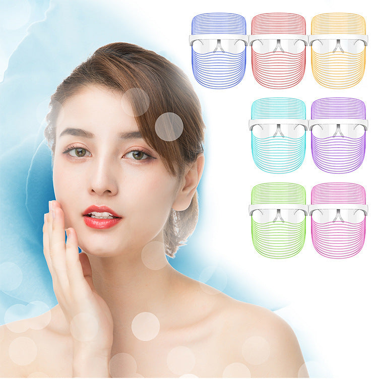 7 Color LED Mask Red Light Therapy Skin Rejuvenation Massager Beauty Home Skin Face Whitening Anti Aging SPA Device 0 - Tophatter Daily Deals