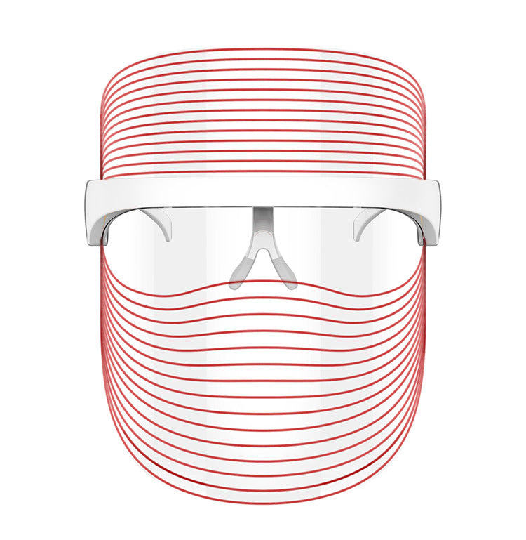 7 Color LED Mask Red Light Therapy Skin Rejuvenation Massager Beauty Home Skin Face Whitening Anti Aging SPA Device As shown USB 0 - Tophatter Daily Deals