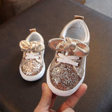 Bright Leather Sneakers Casual Shoes Sports Shoes Bow 0 - Tophatter Daily Deals