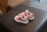 Bright Leather Sneakers Casual Shoes Sports Shoes Bow Pink 0 - Tophatter Daily Deals