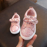 Bright Leather Sneakers Casual Shoes Sports Shoes Bow 0 - Tophatter Daily Deals