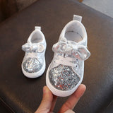 Bright Leather Sneakers Casual Shoes Sports Shoes Bow 0 - Tophatter Daily Deals