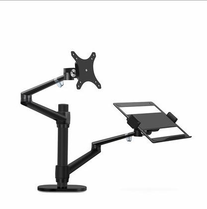 Aluminum Multifunction Ergonomics Desk Laptop Stand Monitor Desktop Holder Computer Full Motion With Column Bar 0 - Tophatter Daily Deals