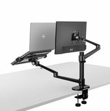 Aluminum Multifunction Ergonomics Desk Laptop Stand Monitor Desktop Holder Computer Full Motion With Column Bar Grey 0 - Tophatter Daily Deals