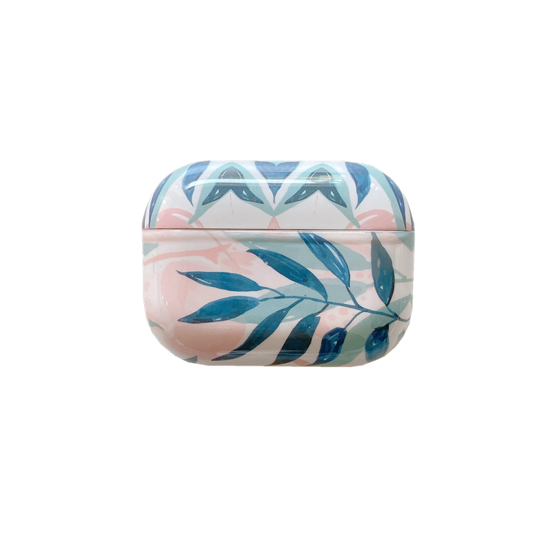 Banana Leaves Earphone Case For Cases Cute Soft Tropical Leaf Bluetooth Blue 0 - Tophatter Daily Deals