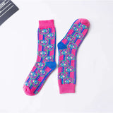 Autumn And Winter New European And American High Tube Socks All Cotton Women''s High Band Creative Street Hip Hop Women''s Socks Rose red 0 - Tophatter Daily Deals