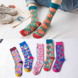 Autumn And Winter New European And American High Tube Socks All Cotton Women''s High Band Creative Street Hip Hop Women''s Socks 0 - Tophatter Daily Deals