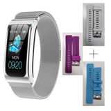AK12 Intelligent Heart Rate Monitoring Bluetooth Sports Bracelet Silver With 3spare straps 0 - Tophatter Daily Deals