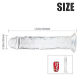 Lester 7.5" Dong Clear with Suction Base > Dildos > Realistic Dildos - Tophatter Daily Deals