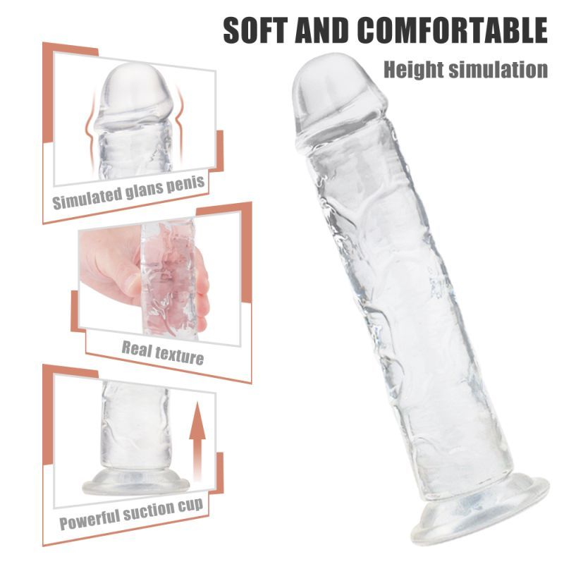 Lester 7.5" Dong Clear with Suction Base > Dildos > Realistic Dildos - Tophatter Daily Deals