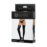 Lotis Glossy Wetlook Stockings – Soft Stretch Lingerie > Clothes > Hosiery > Stockings - Tophatter Daily Deals