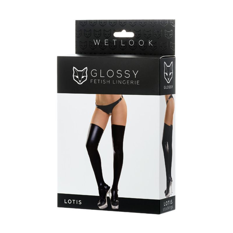 Lotis Glossy Wetlook Stockings – Soft Stretch Lingerie > Clothes > Hosiery > Stockings - Tophatter Daily Deals