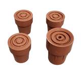 Steel-Reinforced Brown Rubber Cane Tip: High Durability Walking Cane Tips - Tophatter Daily Deals