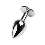 Silver Metal Anal Plug with Red Ruby Gem Small > Anal Range > Jewel Butt Plugs - Tophatter Daily Deals