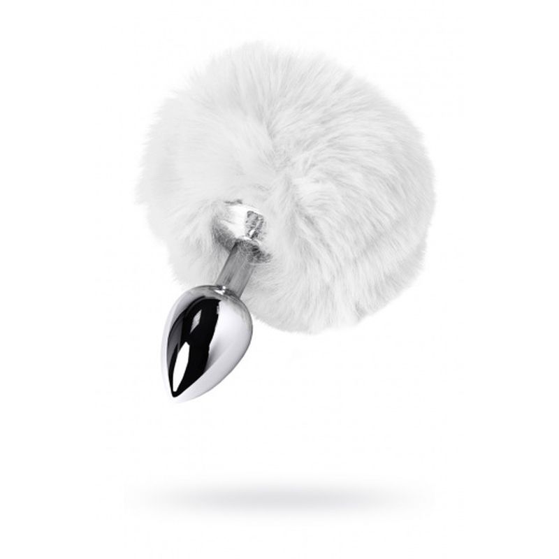 Silver Metal Anal Plug Small with White Faux Fur Tail > Anal Range > Tail Butt Plugs - Tophatter Daily Deals