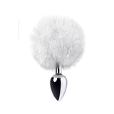 Silver Metal Anal Plug Small with White Faux Fur Tail > Anal Range > Tail Butt Plugs - Tophatter Daily Deals