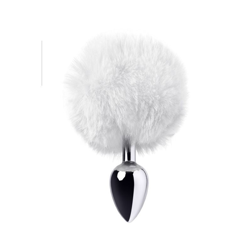 Silver Metal Anal Plug Small with White Faux Fur Tail > Anal Range > Tail Butt Plugs - Tophatter Daily Deals
