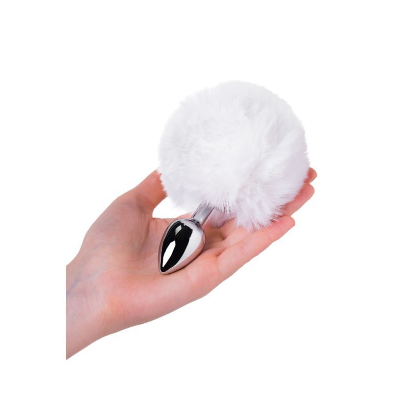 Silver Metal Anal Plug Small with White Faux Fur Tail > Anal Range > Tail Butt Plugs - Tophatter Daily Deals