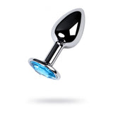 Silver Metal Anal Plug with Topaz Crystal Small > Anal Range > Jewel Butt Plugs - Tophatter Daily Deals