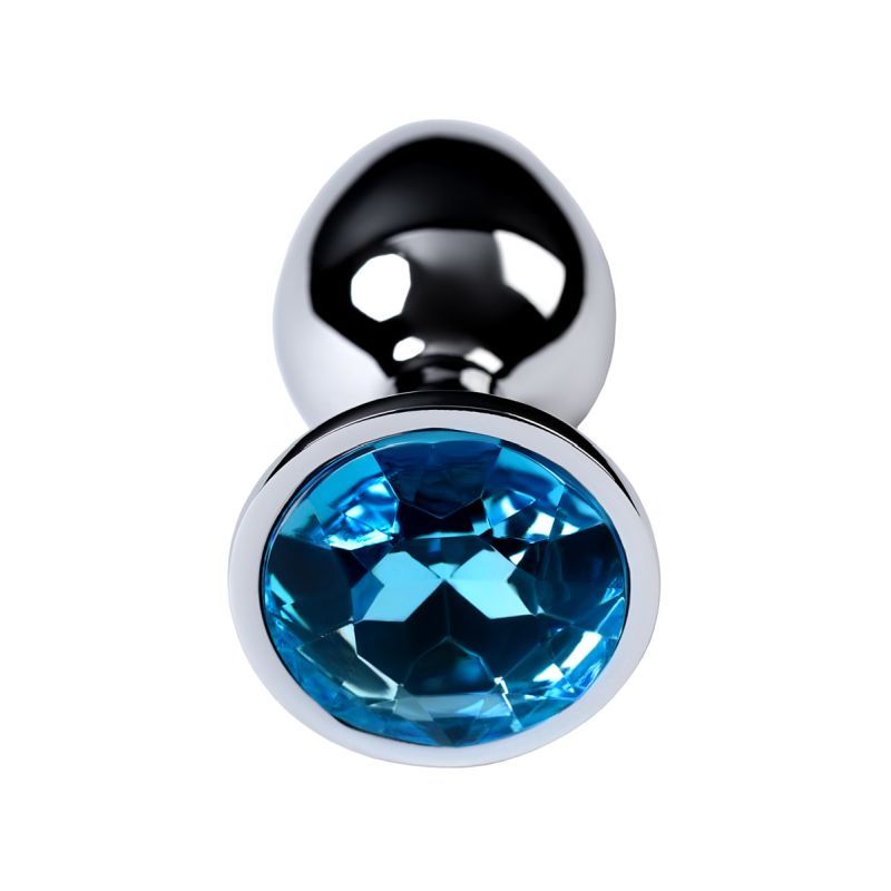 Silver Metal Anal Plug with Topaz Crystal Small > Anal Range > Jewel Butt Plugs - Tophatter Daily Deals