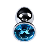 Silver Metal Anal Plug with Topaz Crystal Small > Anal Range > Jewel Butt Plugs - Tophatter Daily Deals