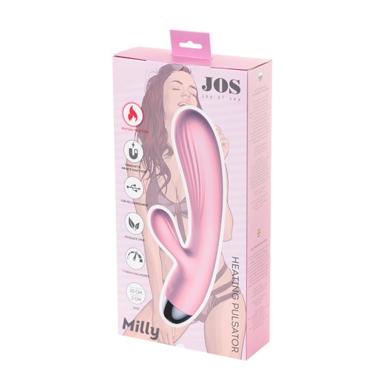 JOS Milly Heating Vibrator 20cm with 7 Vibrating Modes > Vibrators > Ladies > Rabbit - Tophatter Daily Deals