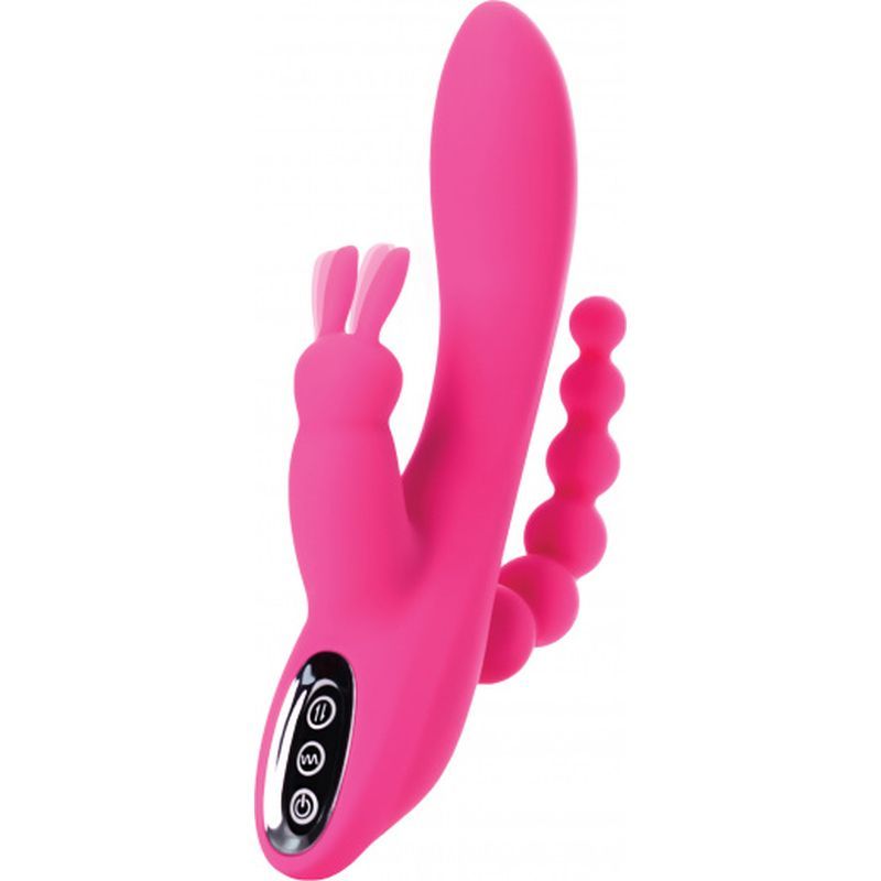 JOS Spanky Triple Stimulator 21CM Soft Silicone Vibrator > Vibrators > Ladies > Rabbit Multi - Tophatter Daily Deals