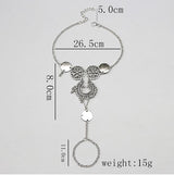 Bohemian Jewelry Antique Silver Color Hollow Flower Chain Anklets Beach Barefoot Sandals Foot Jewelry 0 - Tophatter Daily Deals