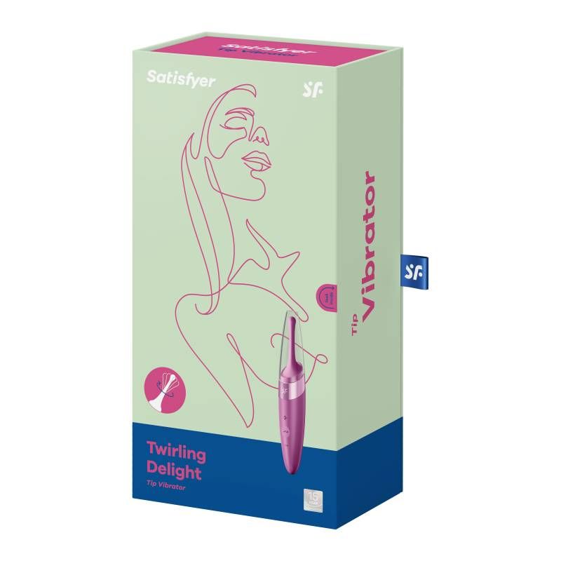 Satisfyer Twirling Delight Tip Stimulator in Berry > Vibrators > Ladies > Clitoral Vibrators and Stimulators - Tophatter Daily Deals