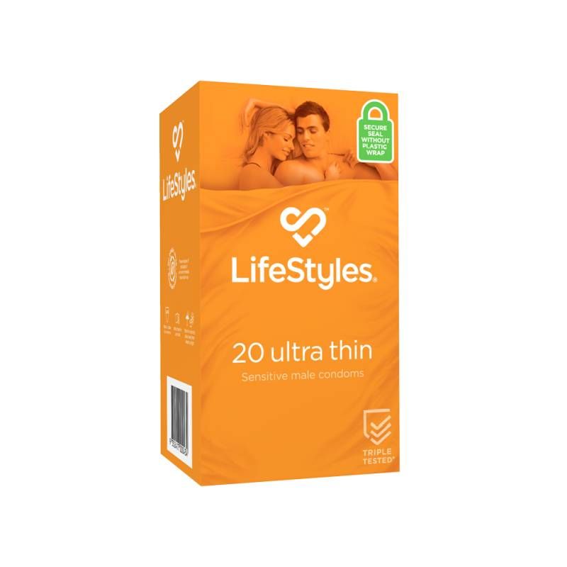 LifeStyles Ultra Thin – Micro-Thin Lubricated Condoms 53mm 20 Pack > Essentials > Condoms - Tophatter Daily Deals