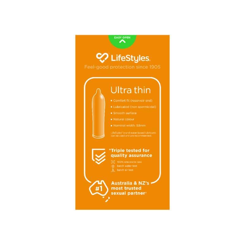 LifeStyles Ultra Thin – Micro-Thin Lubricated Condoms 53mm 20 Pack > Essentials > Condoms - Tophatter Daily Deals