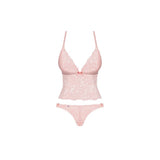 Delicanta Pink Lace Top and Panties Set for Sensual Comfort > Clothes > Bra Sets - Tophatter Daily Deals