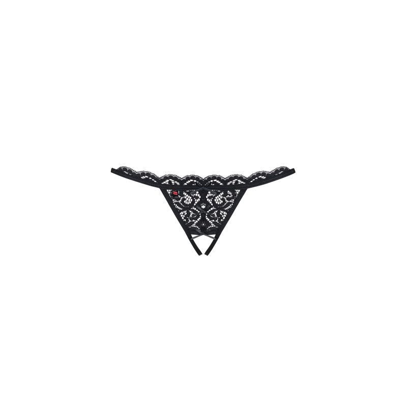 Crotchless Lace Thong Black > Clothes > Panties - Tophatter Daily Deals