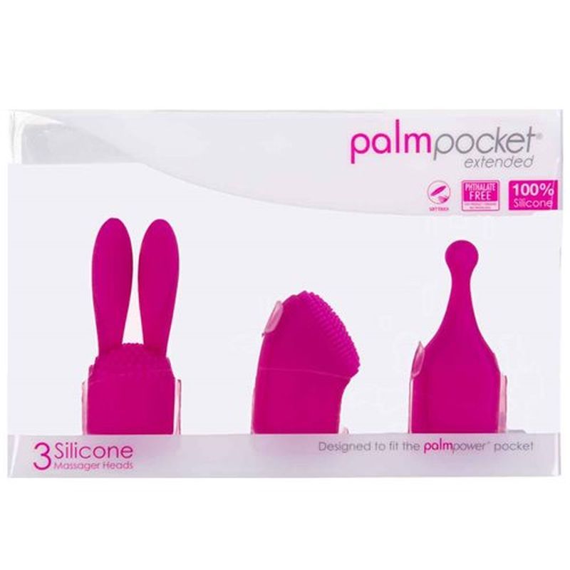 PalmPower Pocket Extended Silicone Massage Heads 3 Pc Set > Sex Toys > Replacement Parts - Tophatter Daily Deals