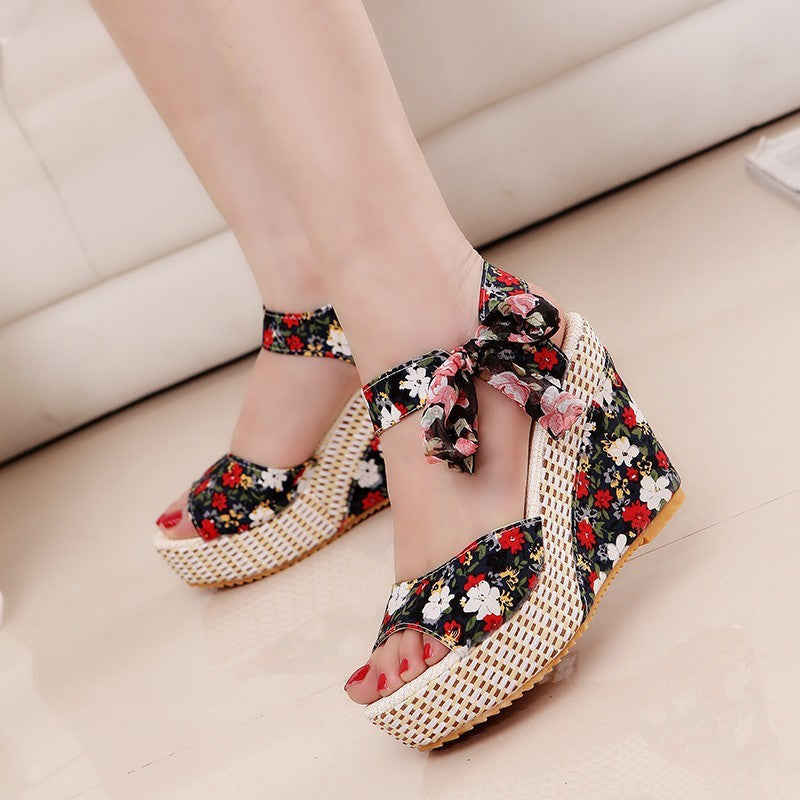 Bohemian high heel sandals 0 - Tophatter Daily Deals