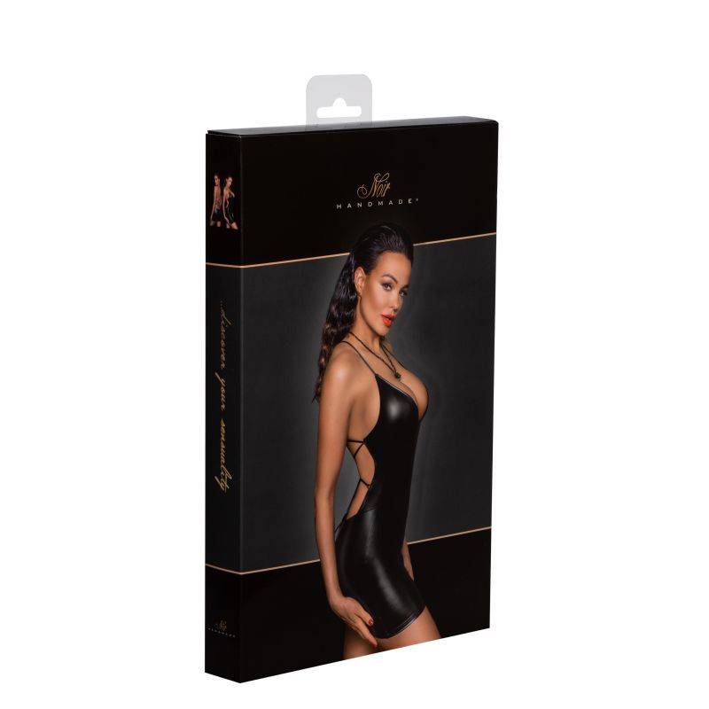 Power Wetlook Mini Dress With Lace Up Back > Clothes > Dresses and Chemises - Tophatter Daily Deals