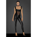 Power Wetlook Overall with Tulle Panel > Clothes > Womens Latex - Tophatter Daily Deals