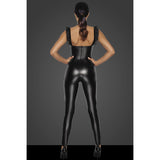 Power Wetlook Overall with Tulle Panel > Clothes > Womens Latex - Tophatter Daily Deals