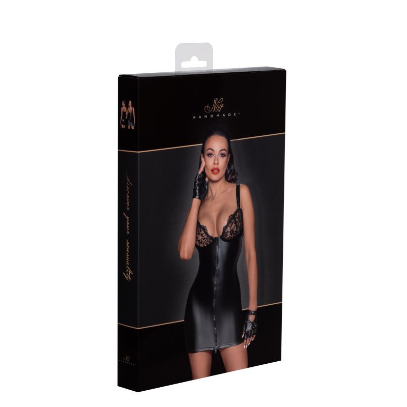 Power Wetlook Mini Dress with Lace Chest and Two Way Zipper > Clothes > Dresses and Chemises - Tophatter Daily Deals