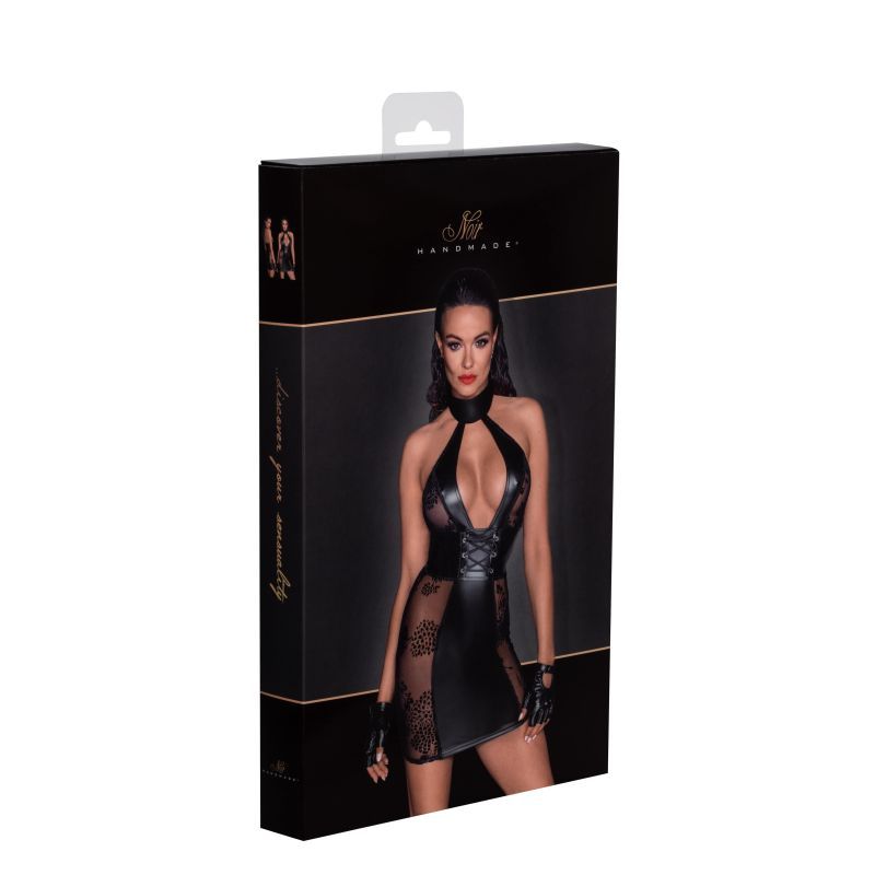Power Wetlook Short Tulle Dress with Inserts and Corset Binding > Clothes > Dresses and Chemises - Tophatter Daily Deals