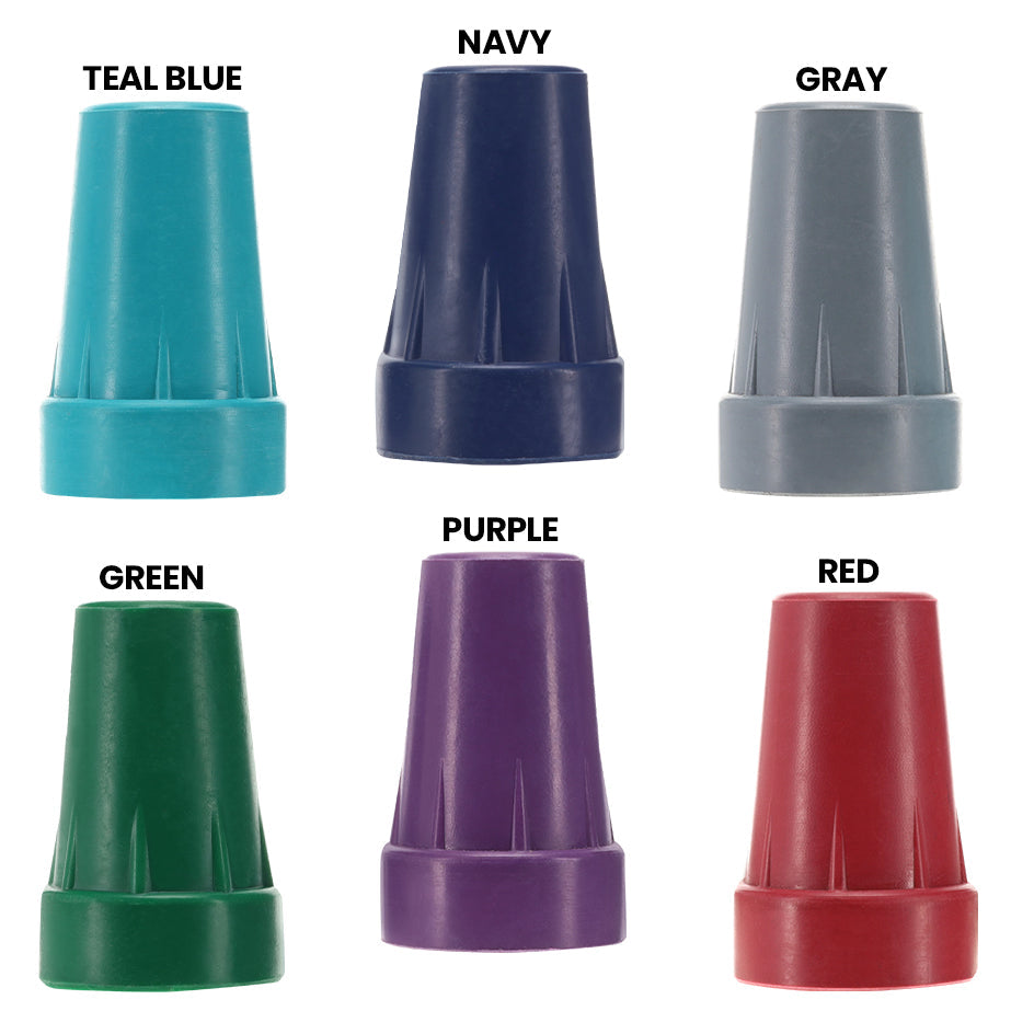 Stylish Designer Color Cane Tips: Premium 16mm Durable Rubber Walking Cane Tips - Tophatter Daily Deals