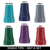 Stylish Designer Color Cane Tips: Premium 16mm Durable Rubber Walking Cane Tips - Tophatter Daily Deals