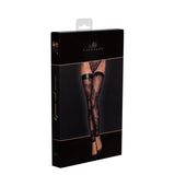Tulle Stockings w Patterned Flock Embroidery & Power Wetlook Band > Clothes > Hosiery > Stockings - Tophatter Daily Deals