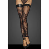 Tulle Stockings w Patterned Flock Embroidery & Power Wetlook Band > Clothes > Hosiery > Stockings - Tophatter Daily Deals