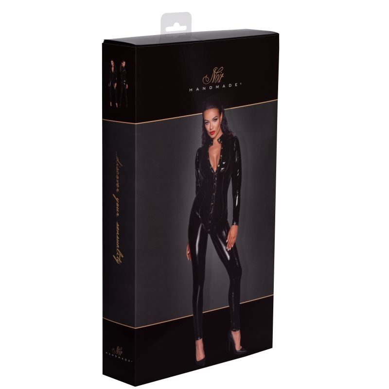 Long Button-Up PVC Overall Lingerie With Curved Seam Design > Clothes > Womens Latex - Tophatter Daily Deals