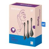 Satisfyer Yoni Power Balls 2 Black 3 Pc Set - Silicone > Sex Toys For Ladies > Kegel Exercise - Tophatter Daily Deals