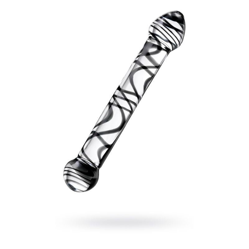 Sexus Glass Dildo Duo Black Swirl 20.5cm Intimate Pleasure Toy > Glass > Dildos - Tophatter Daily Deals