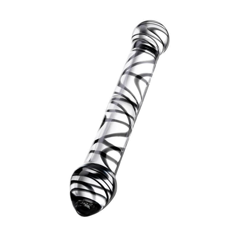 Sexus Glass Dildo Duo Black Swirl 20.5cm Intimate Pleasure Toy > Glass > Dildos - Tophatter Daily Deals