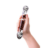 Sexus Glass Dildo Duo Black Swirl 20.5cm Intimate Pleasure Toy > Glass > Dildos - Tophatter Daily Deals